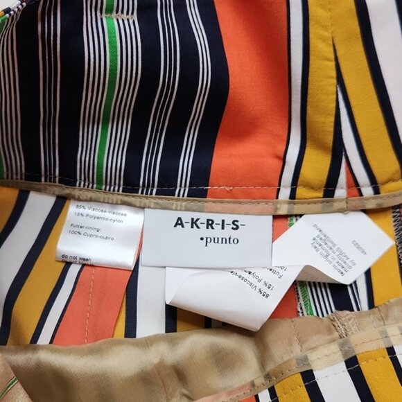 AKRIS Punto Fiorella parasol stripe shorts, NEW, size 12 - Picture 7 of 7